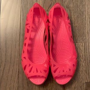 Pink Croc Flats